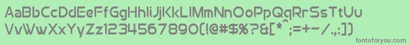 ChromiaCondensed Font – Gray Fonts on Green Background