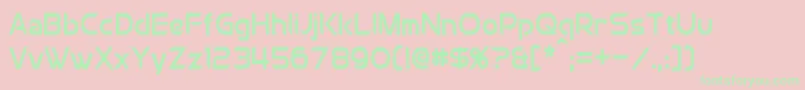 ChromiaCondensed Font – Green Fonts on Pink Background