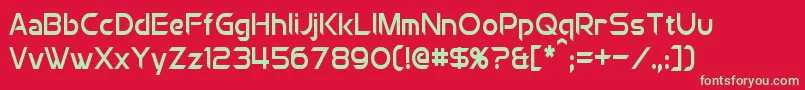 ChromiaCondensed Font – Green Fonts on Red Background