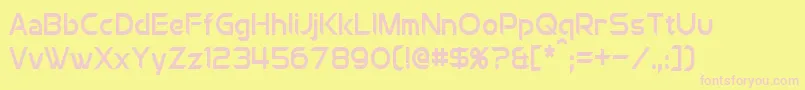 ChromiaCondensed Font – Pink Fonts on Yellow Background