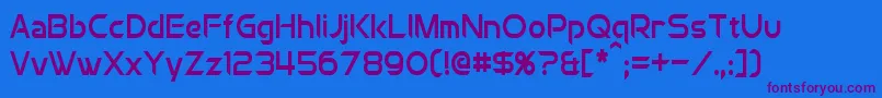 ChromiaCondensed Font – Purple Fonts on Blue Background