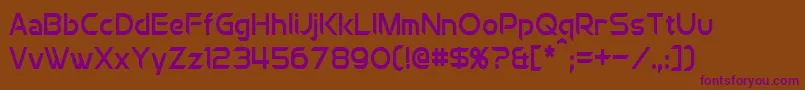 ChromiaCondensed Font – Purple Fonts on Brown Background