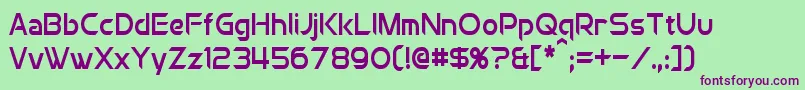 ChromiaCondensed Font – Purple Fonts on Green Background