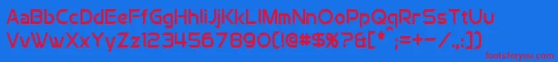 ChromiaCondensed Font – Red Fonts on Blue Background