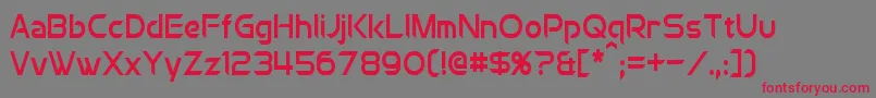 ChromiaCondensed Font – Red Fonts on Gray Background