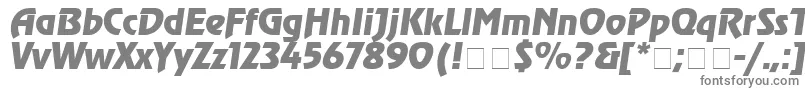 フォントAgrev18 – 白い背景に灰色の文字