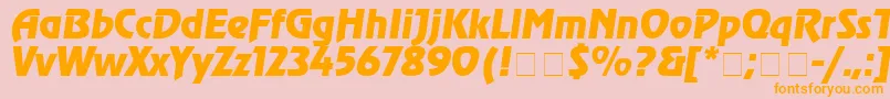 Agrev18 Font – Orange Fonts on Pink Background