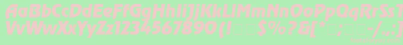 Agrev18 Font – Pink Fonts on Green Background