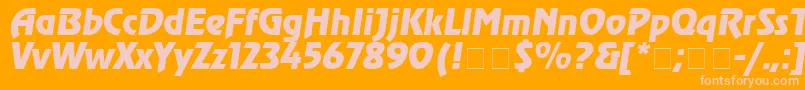 Agrev18 Font – Pink Fonts on Orange Background