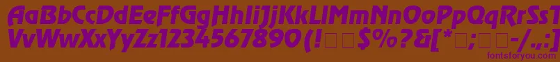 Agrev18 Font – Purple Fonts on Brown Background