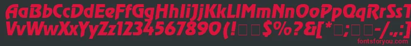 Agrev18 Font – Red Fonts on Black Background