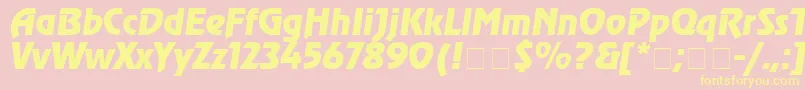 Agrev18 Font – Yellow Fonts on Pink Background