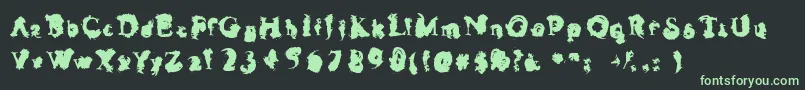 Inglorio Font – Green Fonts on Black Background