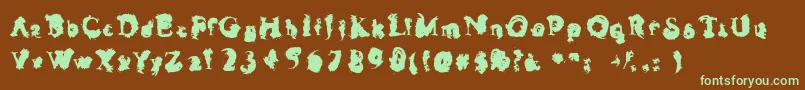 Inglorio Font – Green Fonts on Brown Background