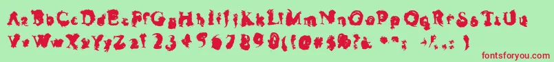 Inglorio Font – Red Fonts on Green Background