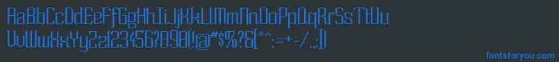 Sowide ffy Font – Blue Fonts on Black Background