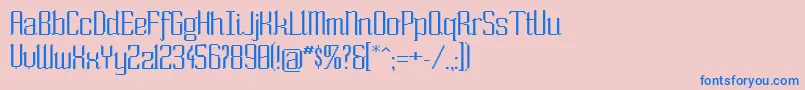 フォントSowide ffy – ピンクの背景に青い文字