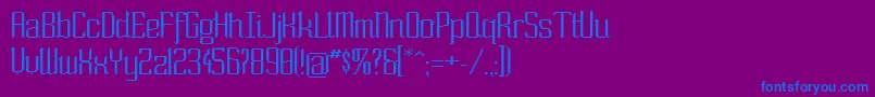 Sowide ffy-Schriftart – Blaue Schriften auf violettem Hintergrund