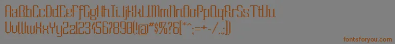 Шрифт Sowide ffy – коричневые шрифты на сером фоне