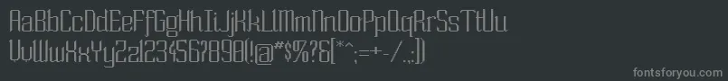 フォントSowide ffy – 黒い背景に灰色の文字