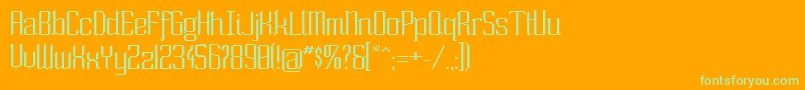 Sowide ffy Font – Green Fonts on Orange Background