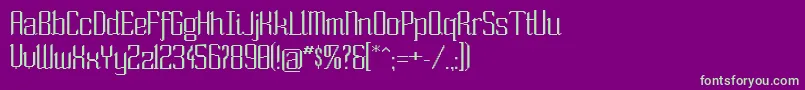 Sowide ffy Font – Green Fonts on Purple Background