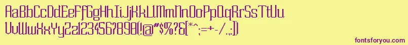 Шрифт Sowide ffy – фиолетовые шрифты на жёлтом фоне