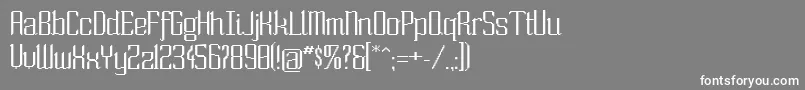 フォントSowide ffy – 灰色の背景に白い文字