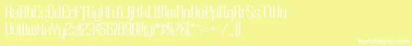 フォントSowide ffy – 黄色い背景に白い文字