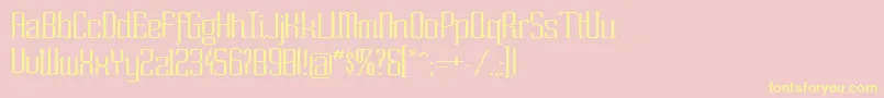 Sowide ffy-Schriftart – Gelbe Schriften auf rosa Hintergrund