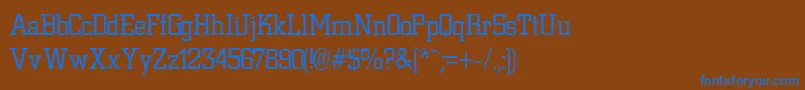 NiteLightLight Font – Blue Fonts on Brown Background