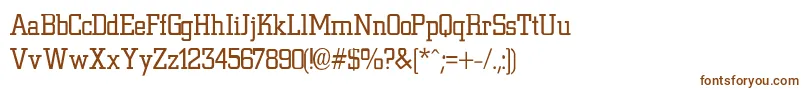 NiteLightLight-fontti – ruskeat fontit valkoisella taustalla