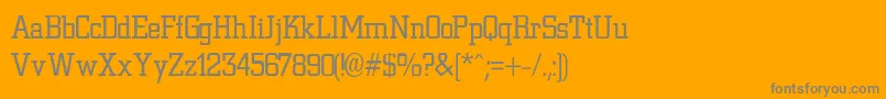 NiteLightLight Font – Gray Fonts on Orange Background