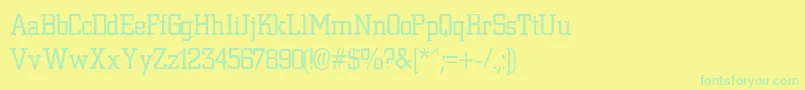 NiteLightLight Font – Green Fonts on Yellow Background