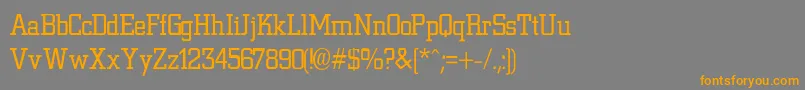 NiteLightLight Font – Orange Fonts on Gray Background