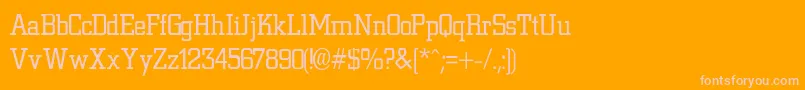 NiteLightLight Font – Pink Fonts on Orange Background