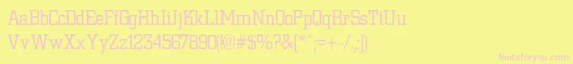 NiteLightLight-Schriftart – Rosa Schriften auf gelbem Hintergrund
