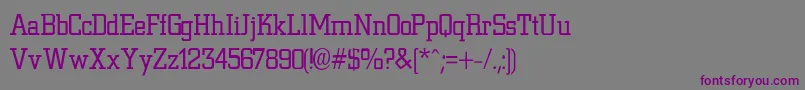 Шрифт NiteLightLight – фиолетовые шрифты на сером фоне
