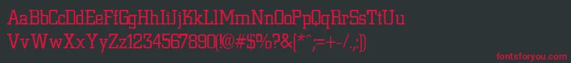 NiteLightLight Font – Red Fonts on Black Background
