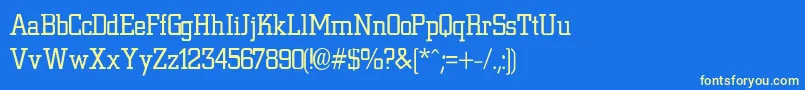 NiteLightLight-Schriftart – Gelbe Schriften auf blauem Hintergrund