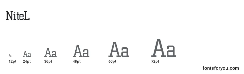NiteLightLight Font Sizes