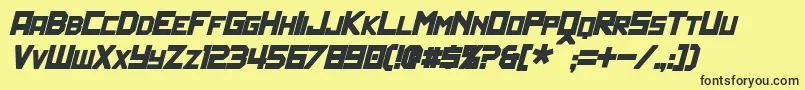 PolitikBoldItalic Font – Black Fonts on Yellow Background