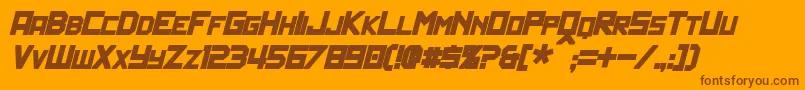 PolitikBoldItalic Font – Brown Fonts on Orange Background