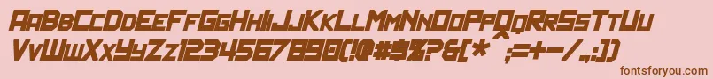 PolitikBoldItalic Font – Brown Fonts on Pink Background