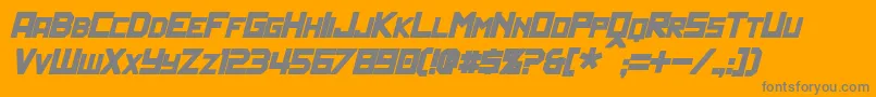 PolitikBoldItalic Font – Gray Fonts on Orange Background