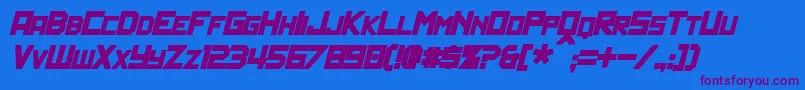 PolitikBoldItalic Font – Purple Fonts on Blue Background