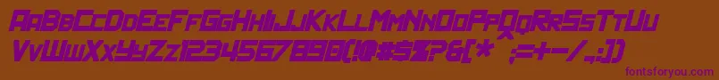 PolitikBoldItalic Font – Purple Fonts on Brown Background