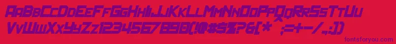 PolitikBoldItalic Font – Purple Fonts on Red Background