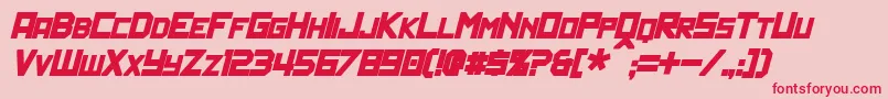 PolitikBoldItalic Font – Red Fonts on Pink Background