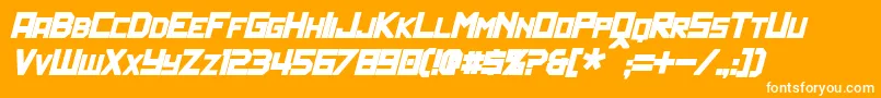 PolitikBoldItalic Font – White Fonts on Orange Background